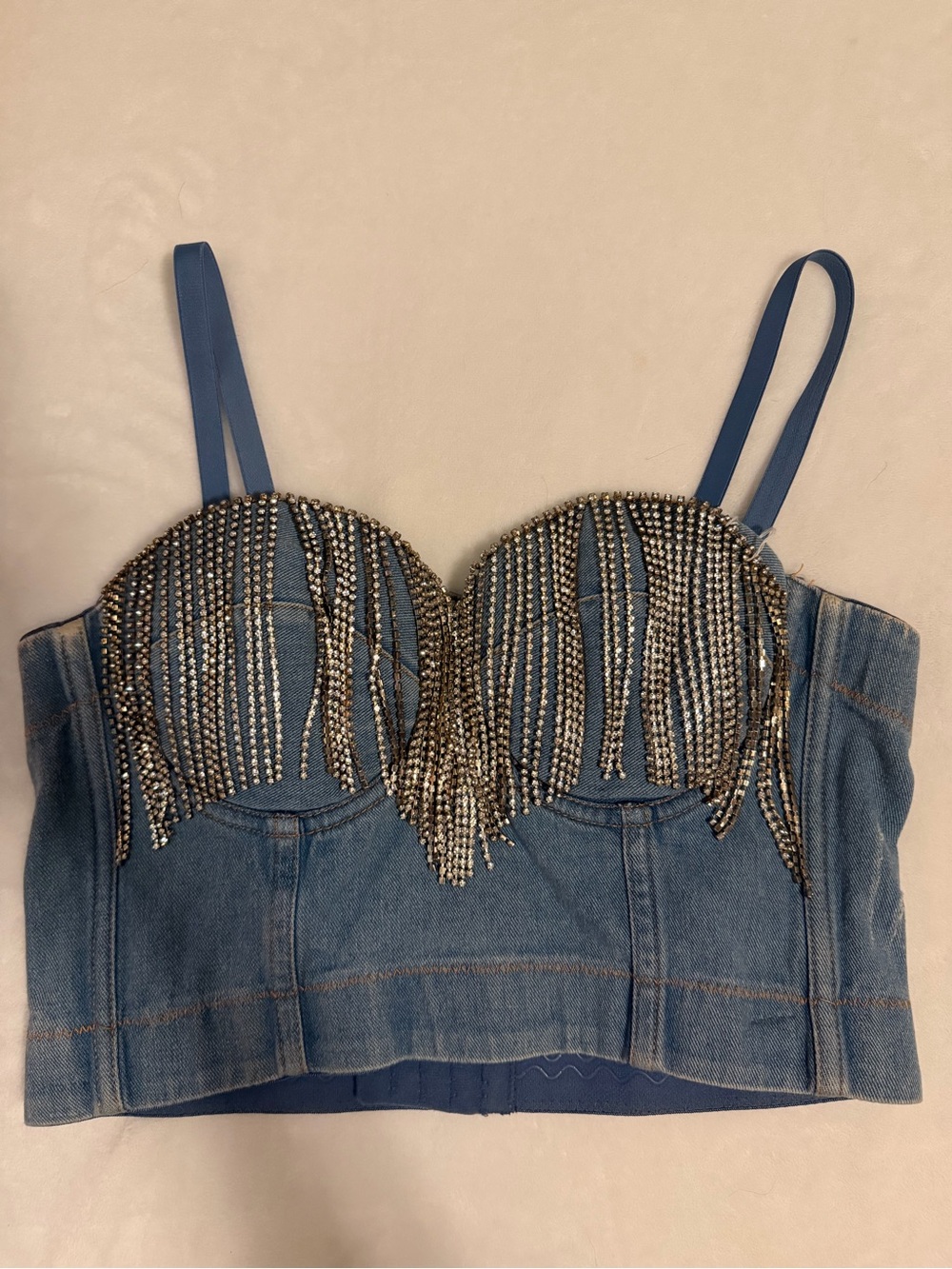 Blue B Denim Crop Top